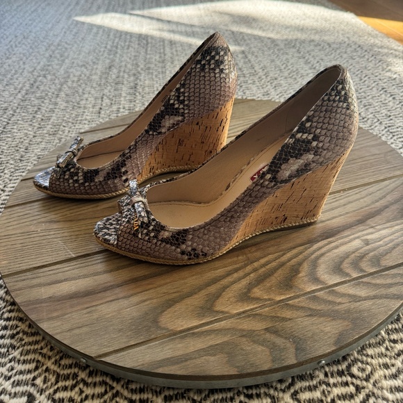 Prada Snakeskin Embossed Espadrilles, Size 39 - Picture 4 of 8